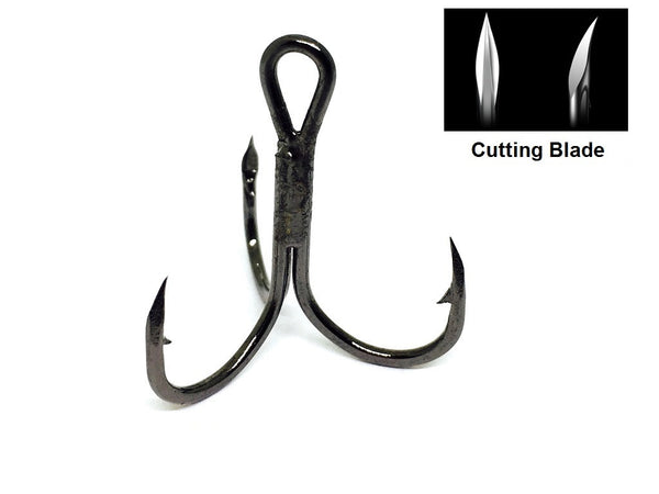Fishing Lures Accessories Treble Hooks Cutting Blade Forged FH31HP30 (30 hooks per pack)