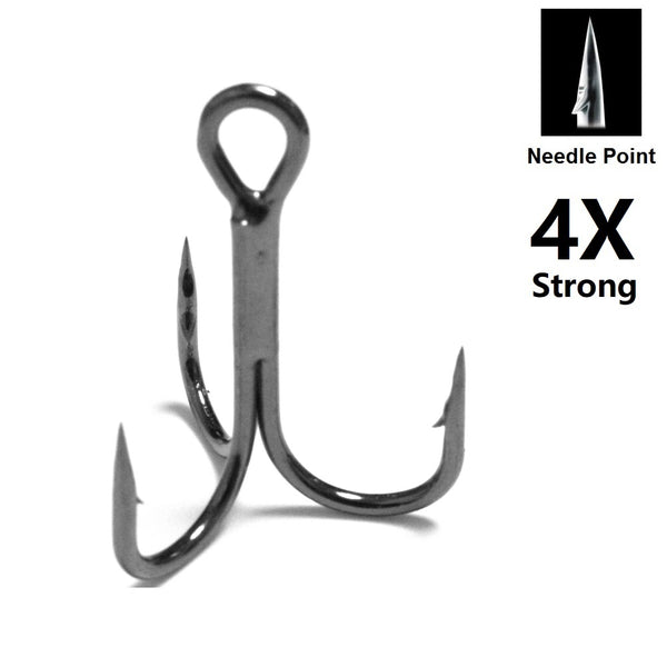 Fishing Lures Accessories Treble Hooks 4X Strong Needle Point FH87HP30 (30 hooks per pack)