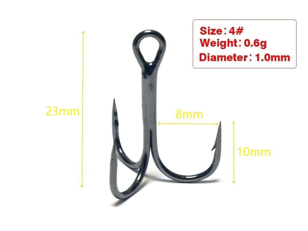 Fishing Lures Accessories Treble Hooks FH1HP30 (30 hooks per pack) – wLure Fishing Lures Accessories Treble Hooks FH1HP30 (30 hooks per pack) – wLure