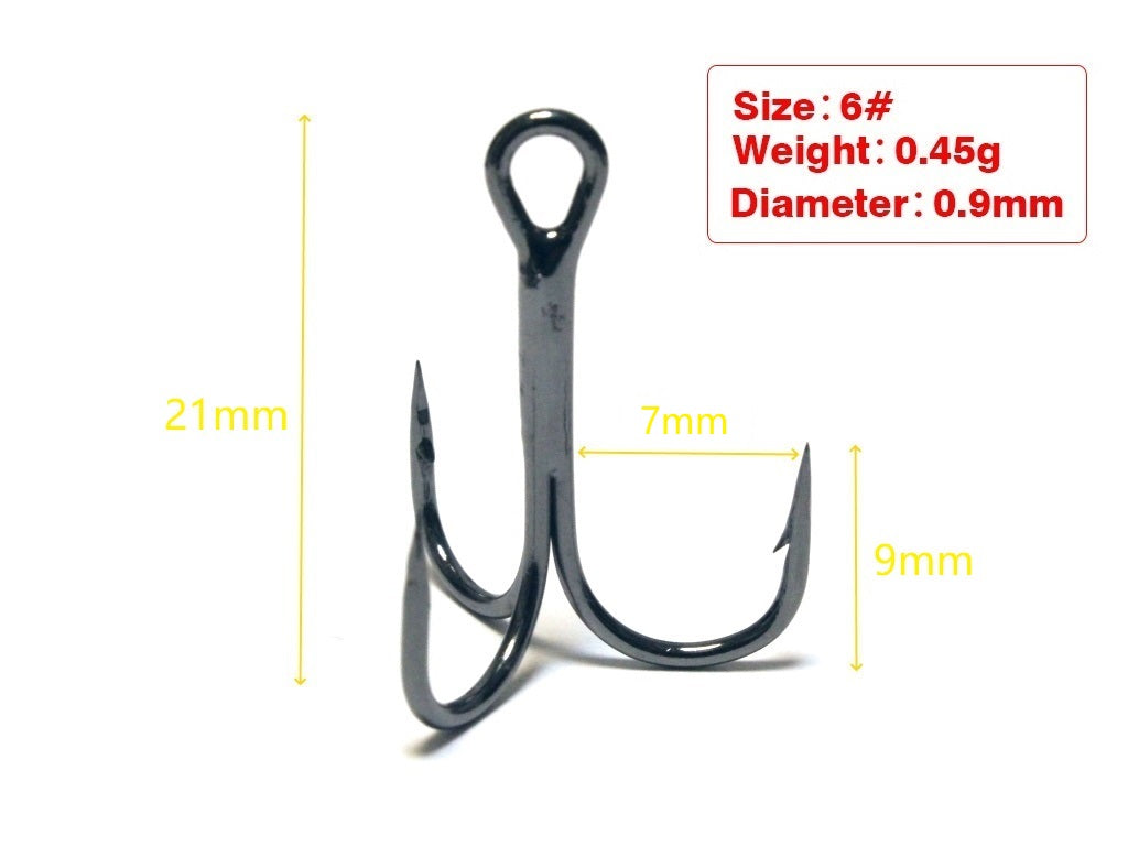Fishing Lures Accessories Treble Hooks FH1HP30 (30 hooks per pack) – wLure Fishing Lures Accessories Treble Hooks FH1HP30 (30 hooks per pack) – wLure