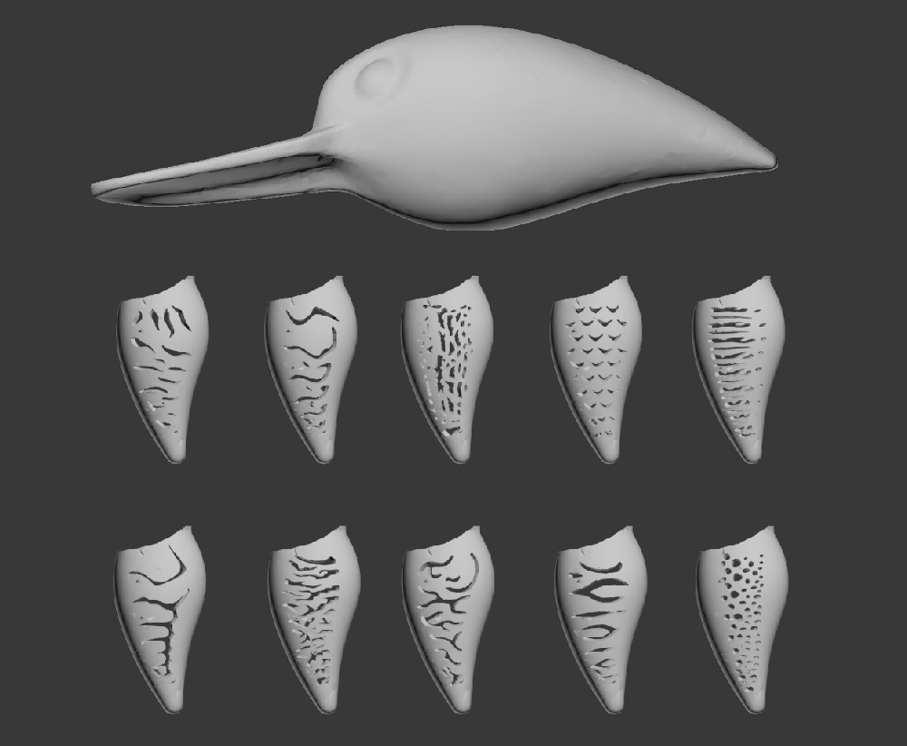 wLure Hard Plastic 3D Stencil for Wart Lure V2 wLure Hard Plastic 3D Stencil for Wart Lure V2